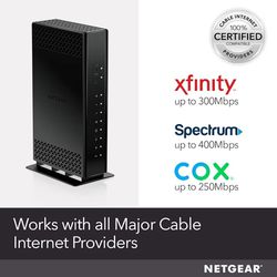 NETGEAR Cable Modem with Built-in WiFi Router (C6230) - Compatible with All Major Cable Providers incl. Xfinity, Spectrum, Cox - for Cable