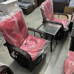 New, Swivel Rocking Chair, 3 Pieces ( Already Assembled 