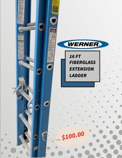 WERNER EXTENSION LADDER (16 FT)