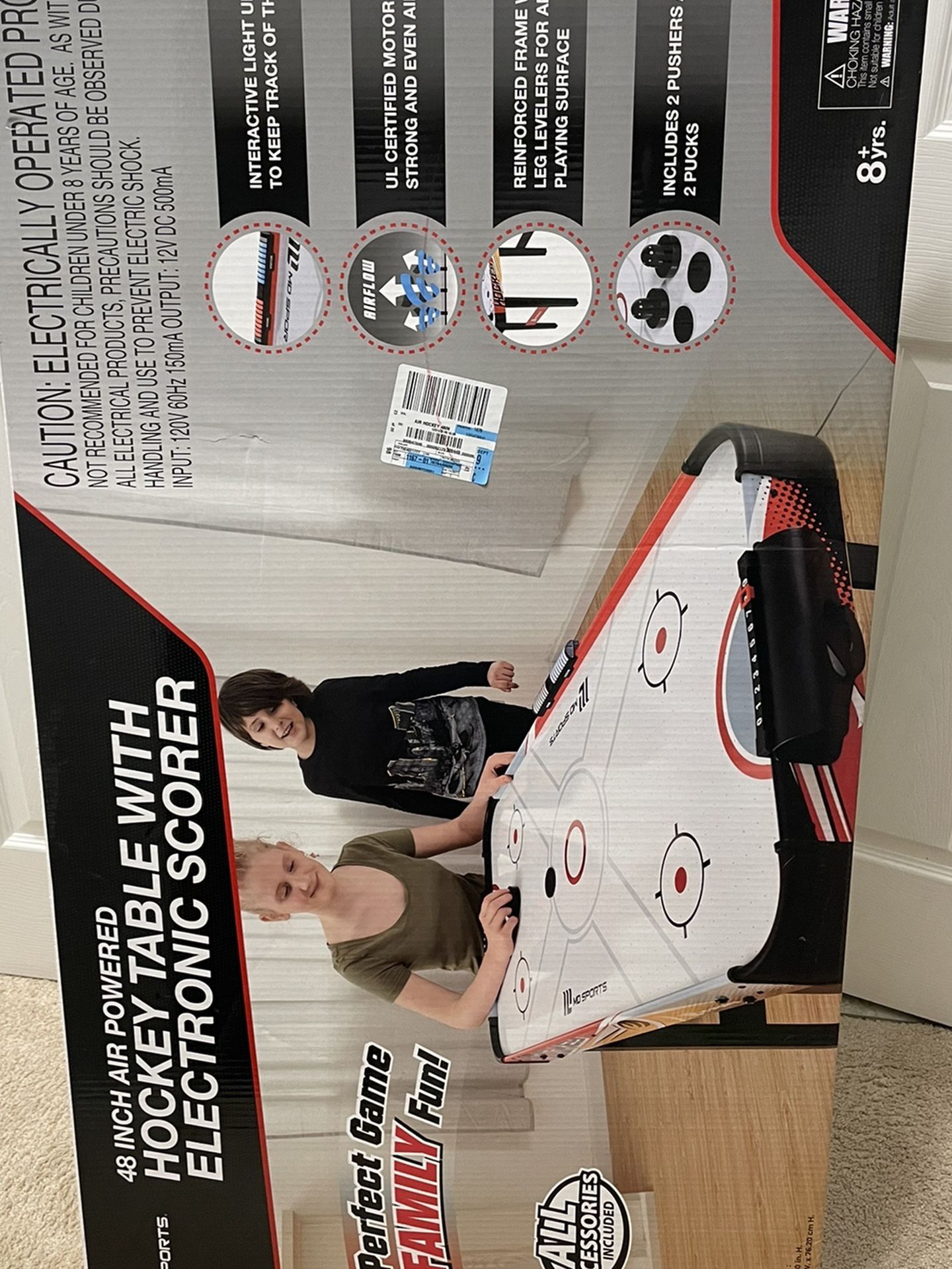 MD Sports 48 Inch Powered Hockey Table With Electronic Score Board