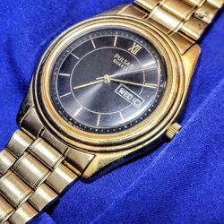 Pulsar by Seiko Day Date 39mm Gold Tone Men's Watch
