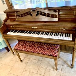 ** Original Kimball Upright Piano & Matching Bench**