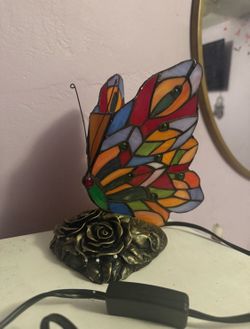 Tiffany style butterfly lamp
