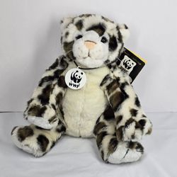 2007 Build A Bear Workshop WWF Snow Leopard Plush 12" Stuffed Animal Zoo