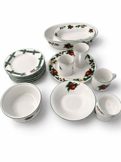Apple Floral Ceramic Dinnerware Set -53 Piece