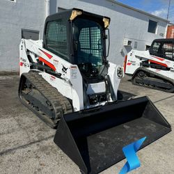 2018 BOBCAT T550  SKID STEER LOADER Hydraulic  Aux Enclosed Cab A/C & Heater