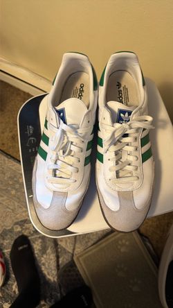 Adidas White Green Stripe Sneakers