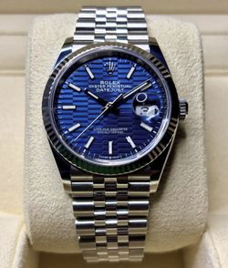 Rolex Datejust 126234 Factory Blue Motiff Jubilee