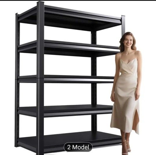 77" Storage Shelving Unit 5- Tier Adjustable