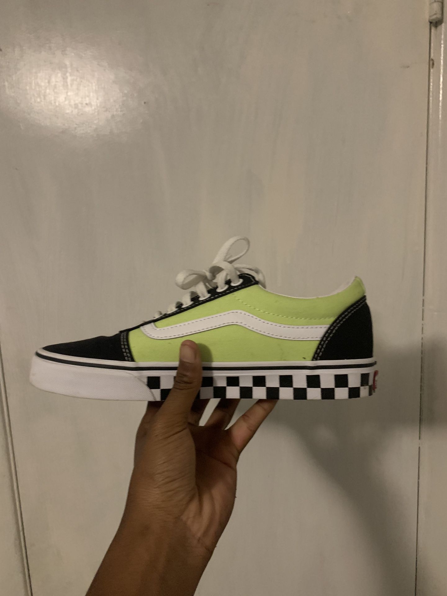 Lime Green Checkerboard 