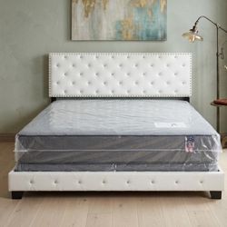New Queen Size Bed Frame  + Queen Mattress + Box Spring + Delivery 