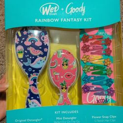 Wet Brush + Goody Rainbow Fantasy Kit Accessory Detangling Bundle