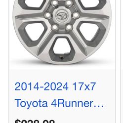 Toyota 17” Rims w/ Firestone Tires – 6x5.5 – Set of 4
