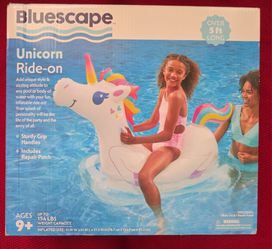 💜New 💜Kids Pool float unicorn ride-on over 5ft long