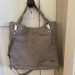 Grey Vince Camuto Leather Bag