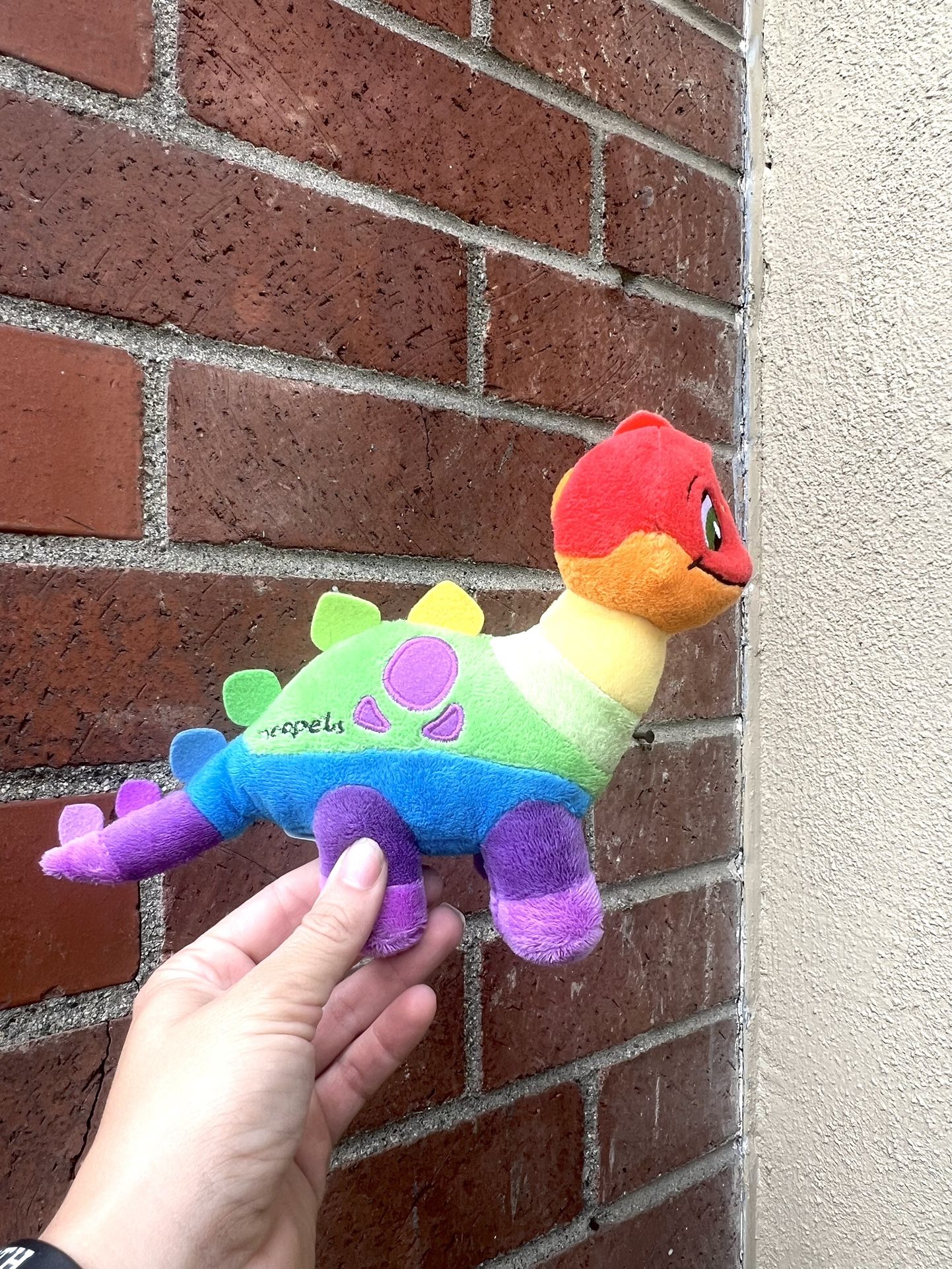 Neopets Rainbow Chompy Stuffed Animal Dinosaur