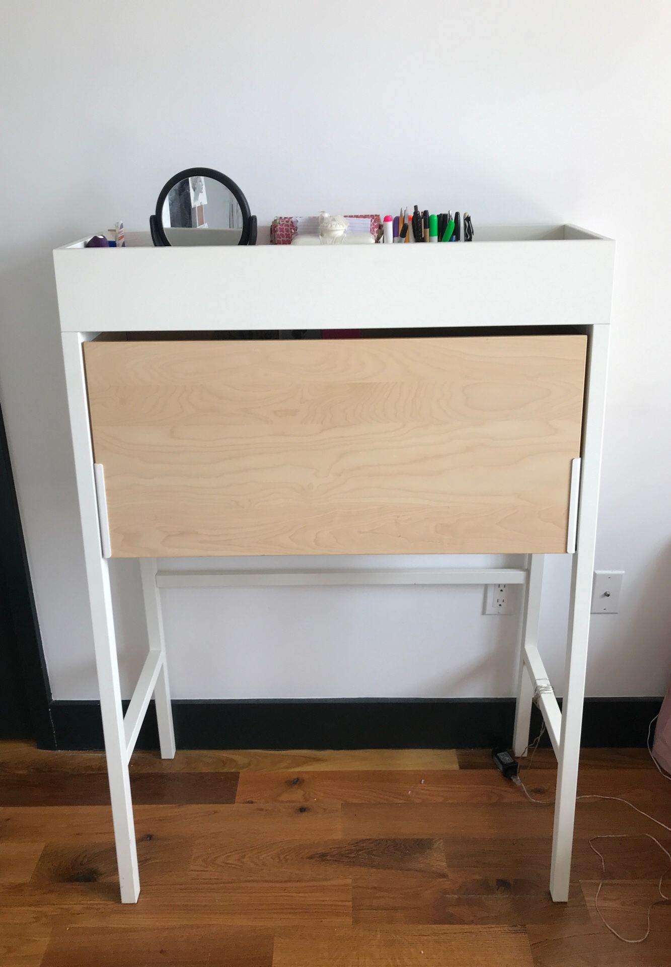 White IKEA Folding Desk