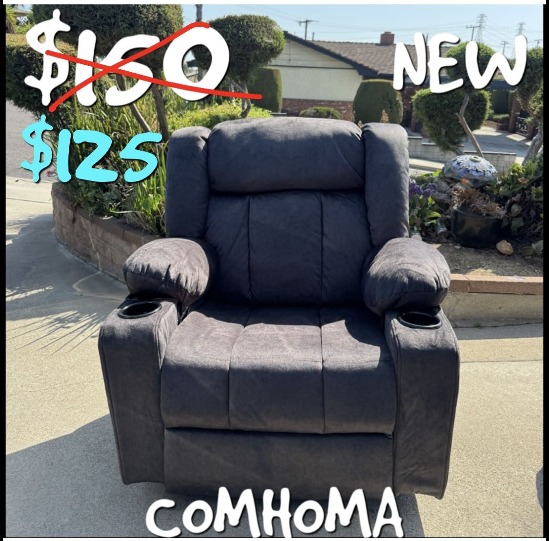 COMHOMA MANUAL SWIVEL RECLINER NEW FURNITURE 
