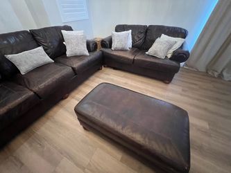 Ashley’s Leather Couches