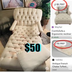 $50 Vintage Lounge HAVE STAINS NEED may need upholstery,biside that Very sturdy good condition