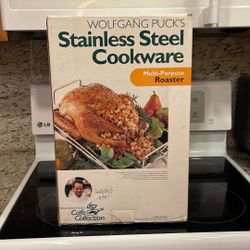 Wolfgang Puck Stainless Steel Multi-Purpose Roaster (Cafe Collection)