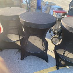 High top Tables With Black Spandex Table Covers $60 Firm For All 3