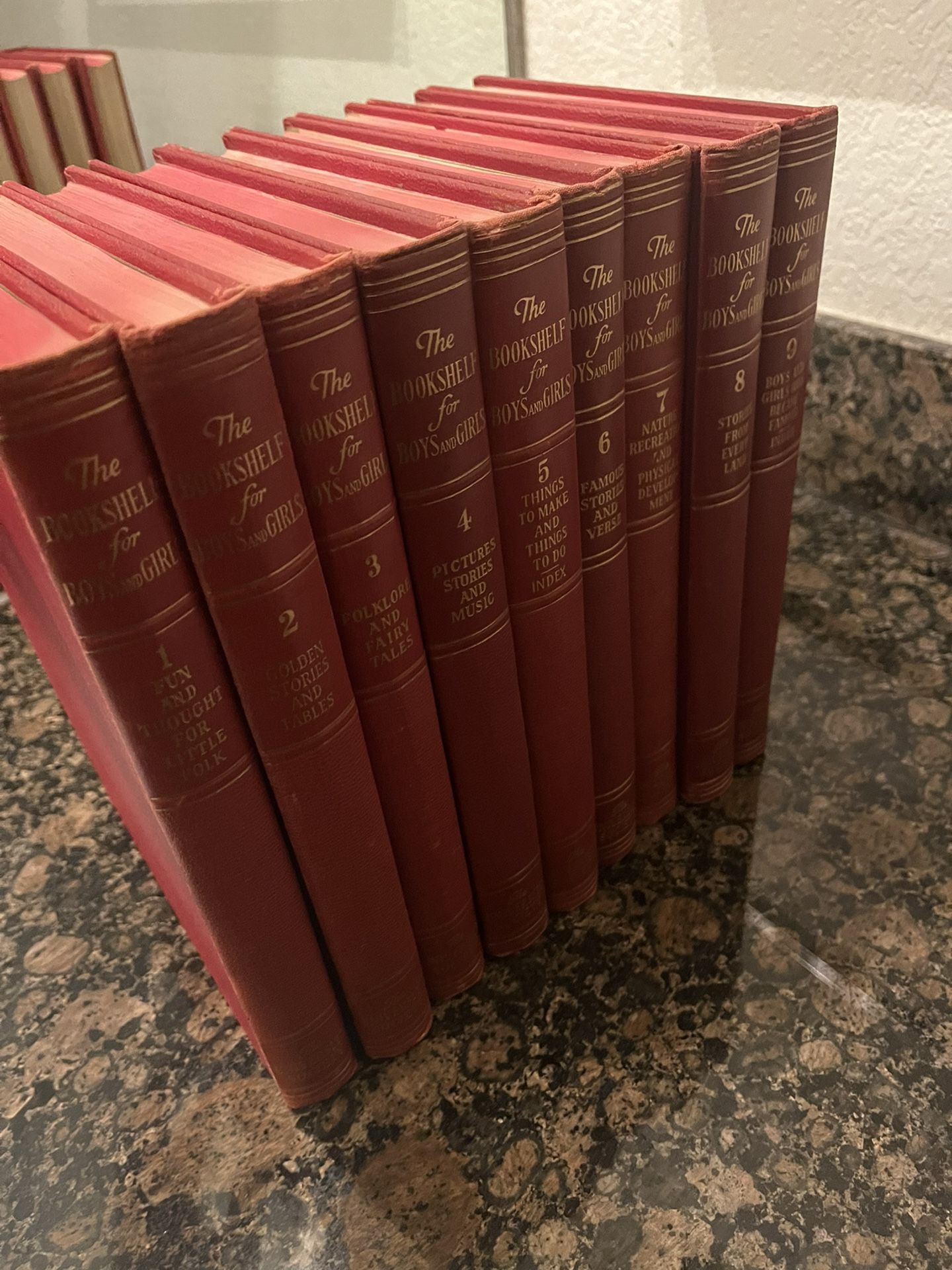 THE BOOKSHELF FOR BOYS AND GIRLS (1958) books - Volumes 1-10 - complete set