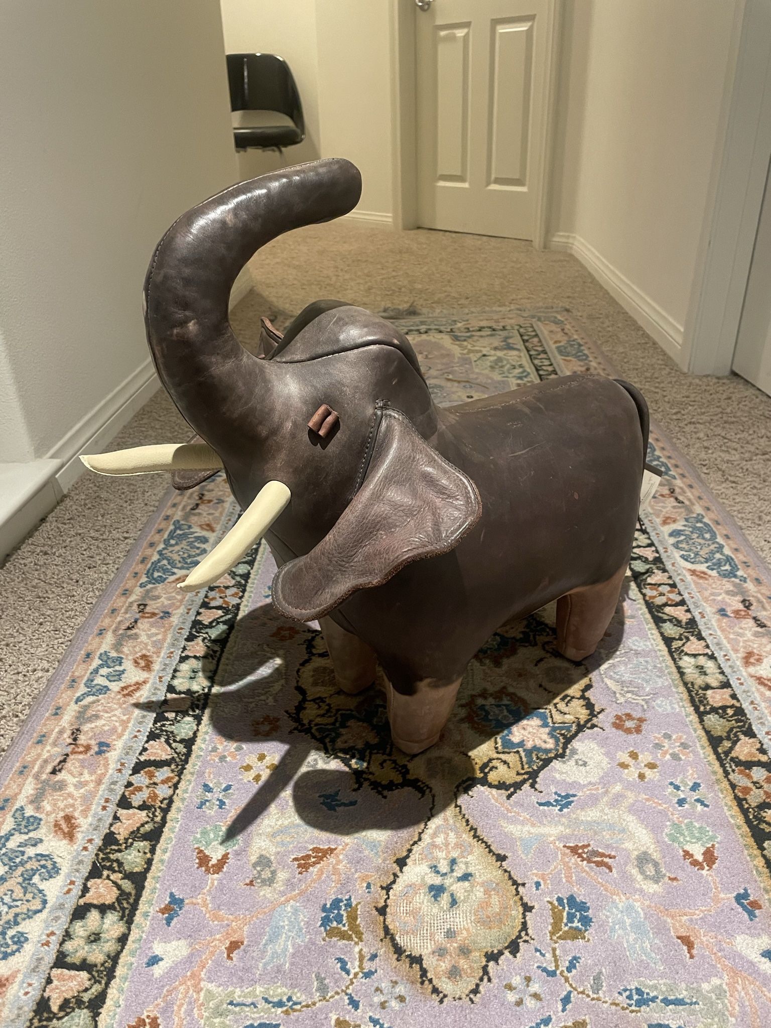 Dimitri Omersa Leather Elephant Ottoman $650