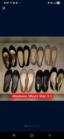 Lot of 8 Pairs of Women's Ballet Flat Shoes Size 9.5