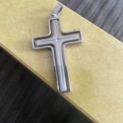 Pendant Cross Stainless Steel Non Tarnish 