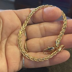 14k gold plated bracelet