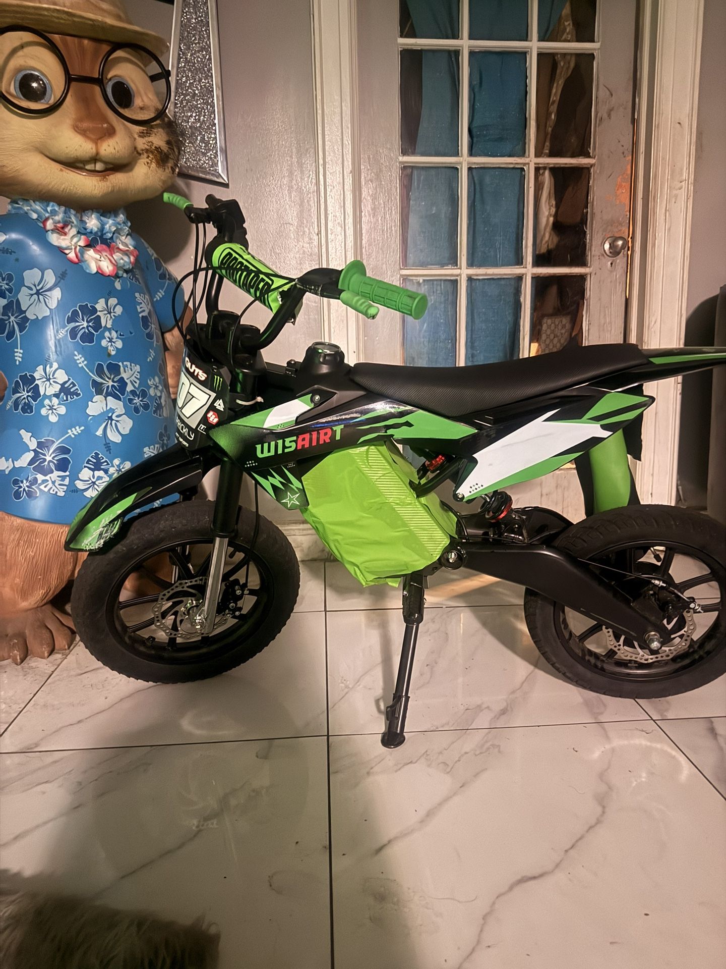 Green Electric Dirt Bike 36v