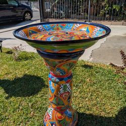 Mexican Talavera FOUNTAIN — Bird Bath 
