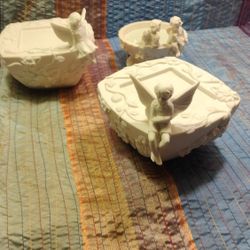 3 Angel Candle Holders