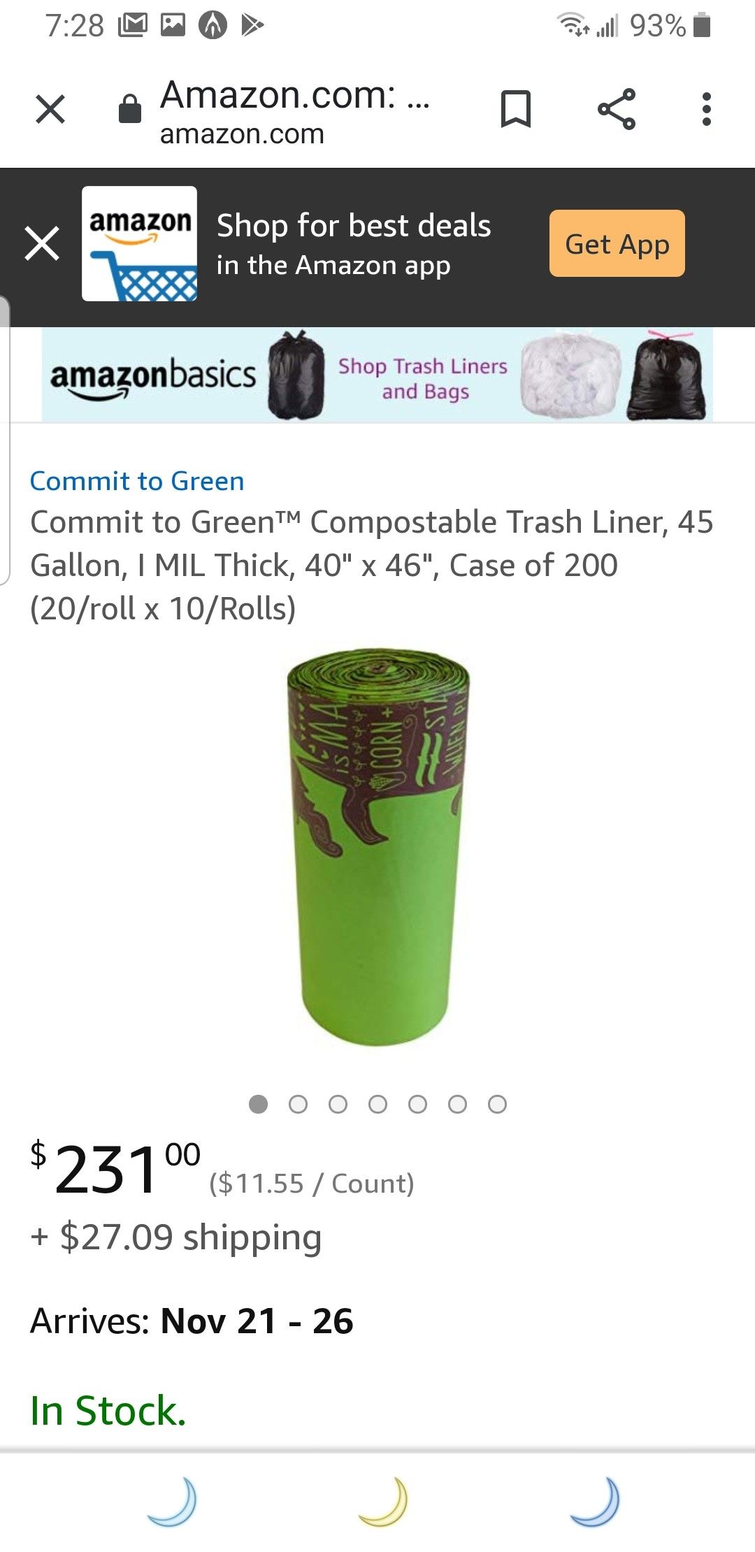 100% plant-based compostable bags 43 gallon