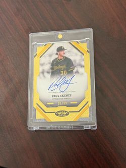 2025 Topps Tier One Paul Skenes Auto Gold Foil /99 #T1A-PS Pirates COLOR MATCH