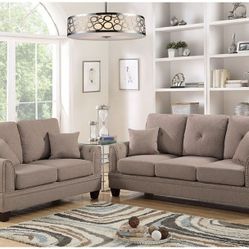 2 PC SOFA SET COFFEE COLOR NEW IN BOX ☎️ 1714586,2564 