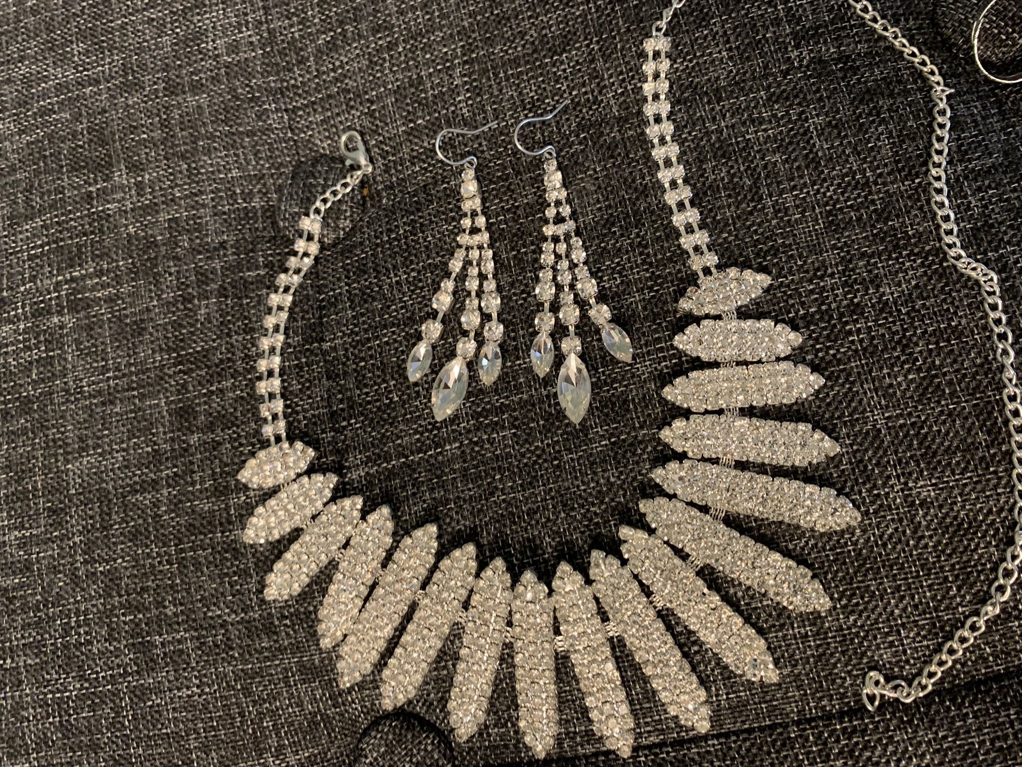 Silver Rhinestone Jewelry