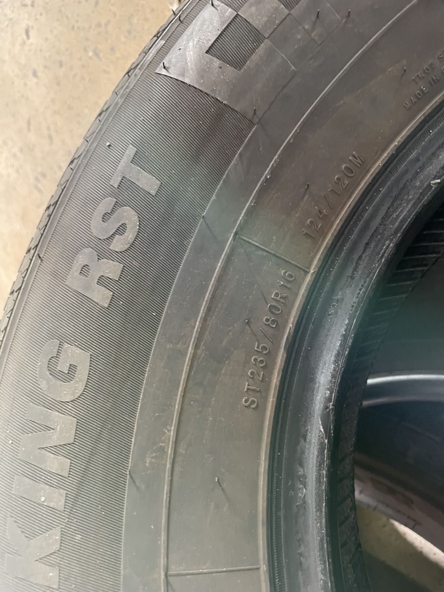 ST235/80R16 used trailer tires.