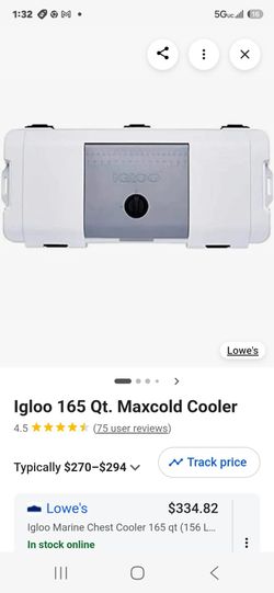 Igloo 165qt. Maxcold cooler