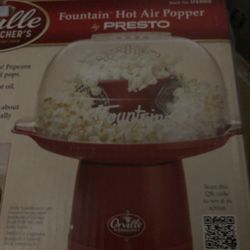 Presto Fountain Hot Air Popcorn Popper New