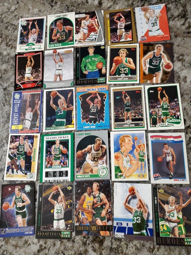 Lot of 25 LARRY BIRD Celtics cards for $25