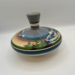 Handcrafted Multicolor Ceramic Vase Navajo 7 inches tall 