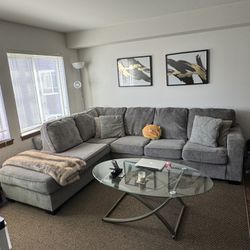 Gray Two Piece Sectional