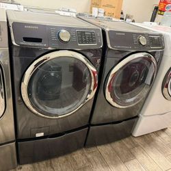 Samsung XL capacity washer and dryer set with with warranty electric