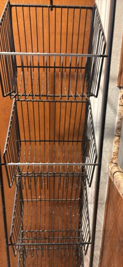 Tall five basket shelf