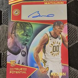 2022 Panini Recon- Red True Potential RC Auto # /492022 Panini Recon- Red True Potential RC Auto # /49