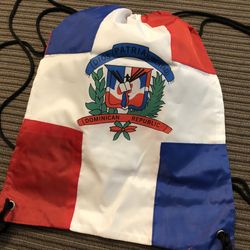 🇩🇴 Dominican Republic Flag Design Drawstring Backpacks