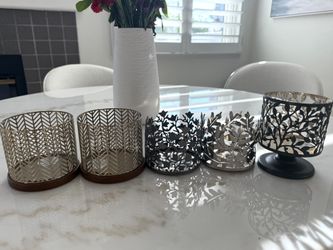 Bath & Body Works 3-Wick Candle Holders (5 Total)
