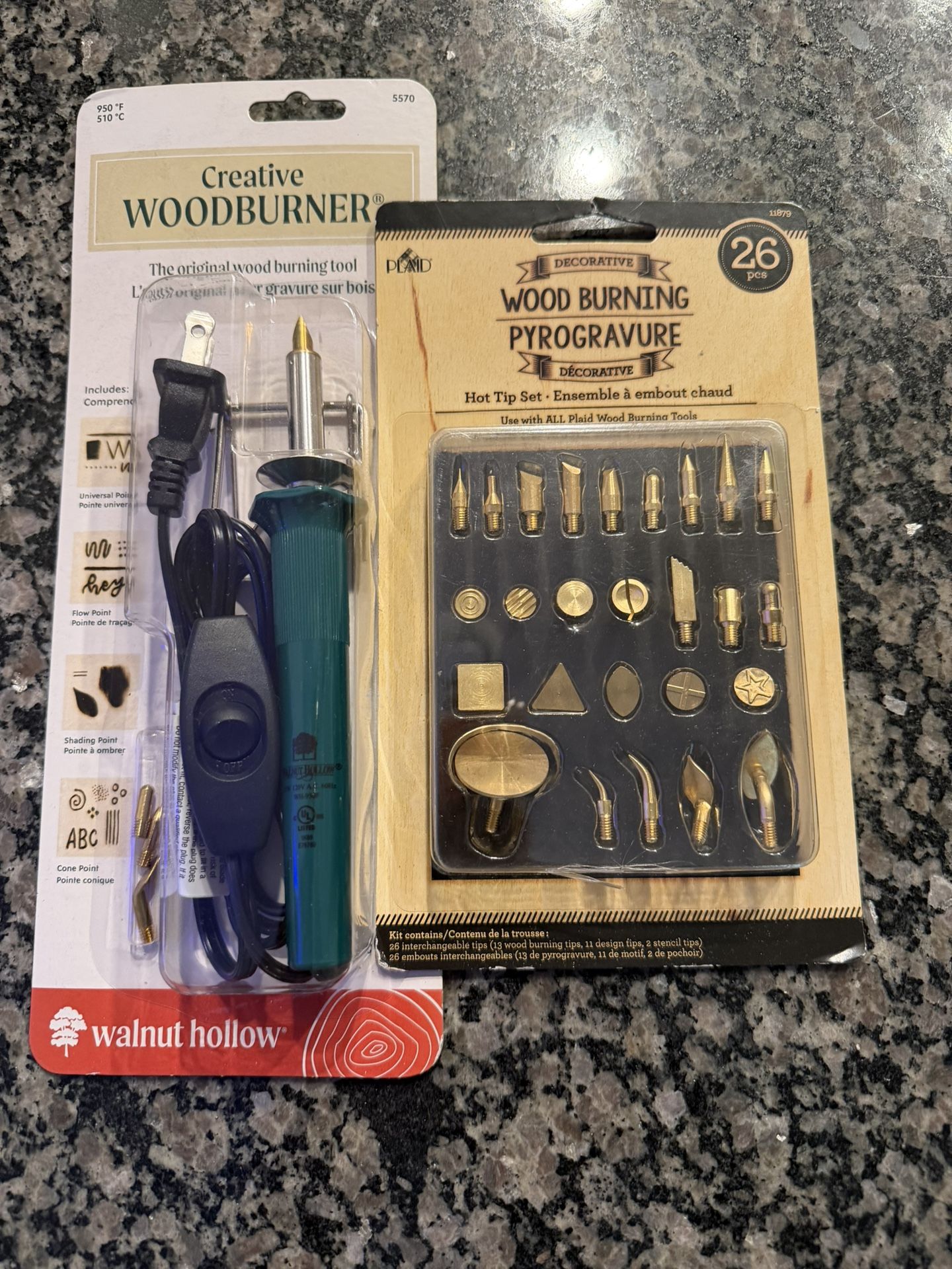 Wood Burning Tool With Extra Tips & Wood Board.